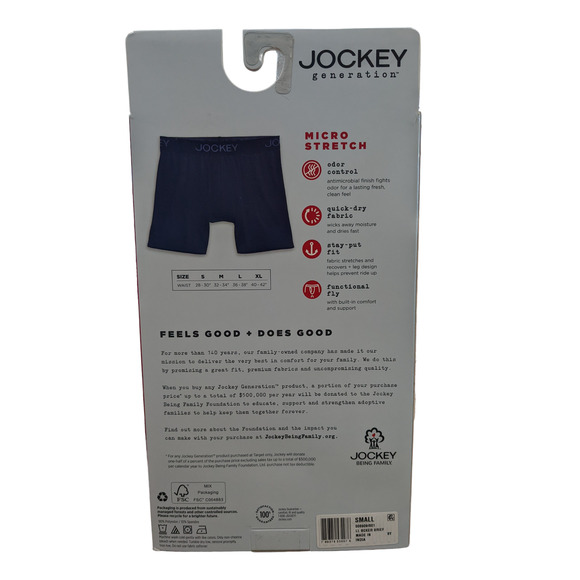 Jockey‎ Generation 3pk Long Leg Boxer Briefs S Mens Micro Stretch Earth Friendly - Picture 5 of 6